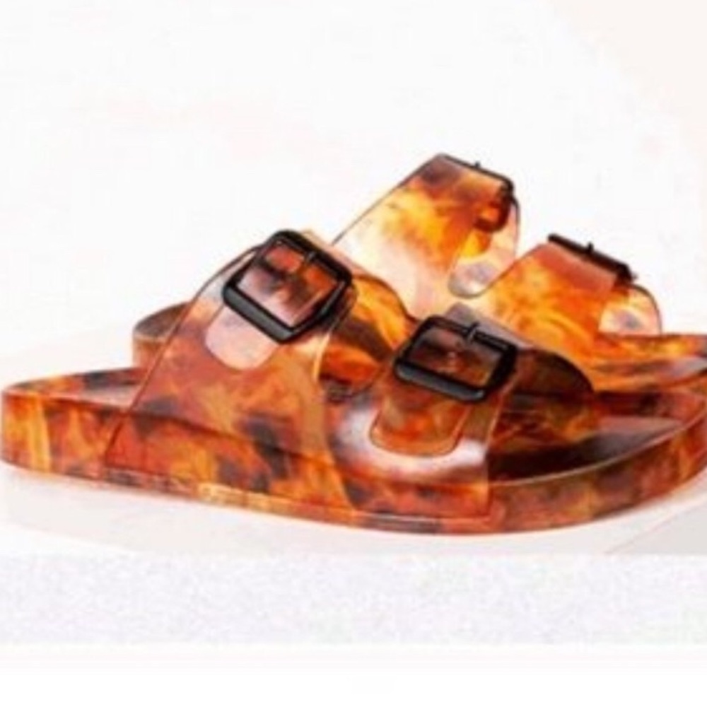 Must Go Sale!!! Women Double Buckle Jelly Slides